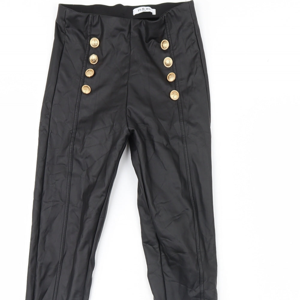 Yu & Me Womens Black   Capri Leggings Size S L28 in