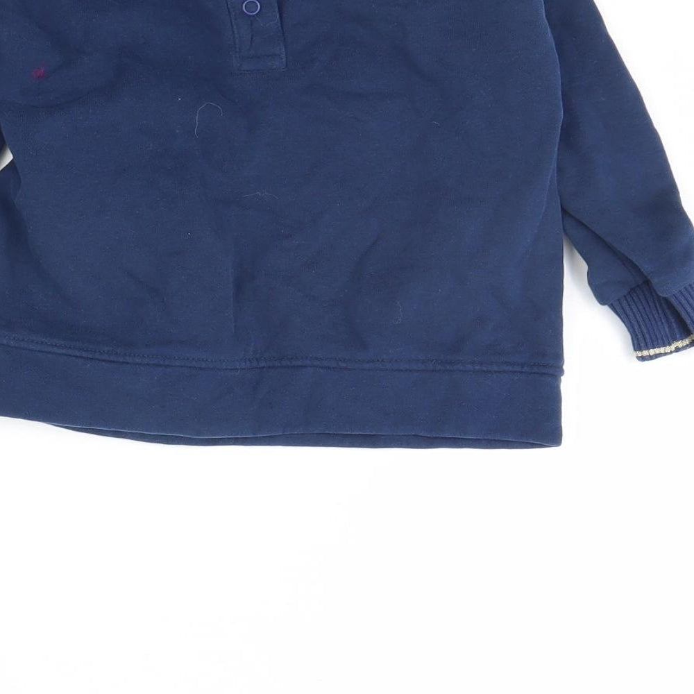 M&S Girls Blue   Pullover Jumper Size 2 Years  - Reindeer