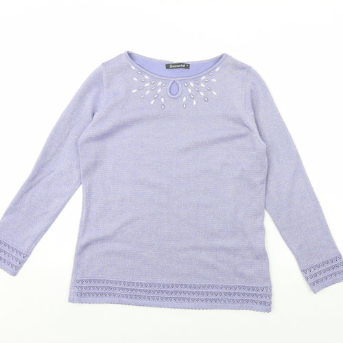 Bonmarché Womens Purple   Pullover Jumper Size S