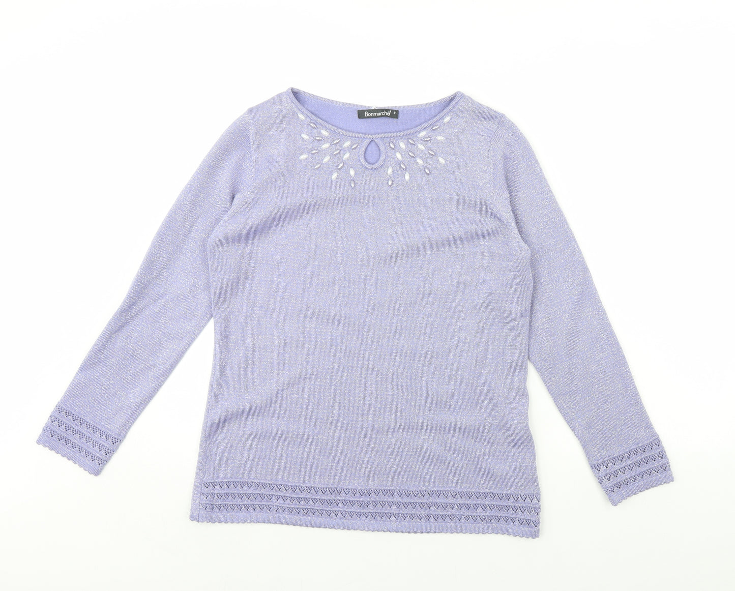 Bonmarché Womens Purple   Pullover Jumper Size S