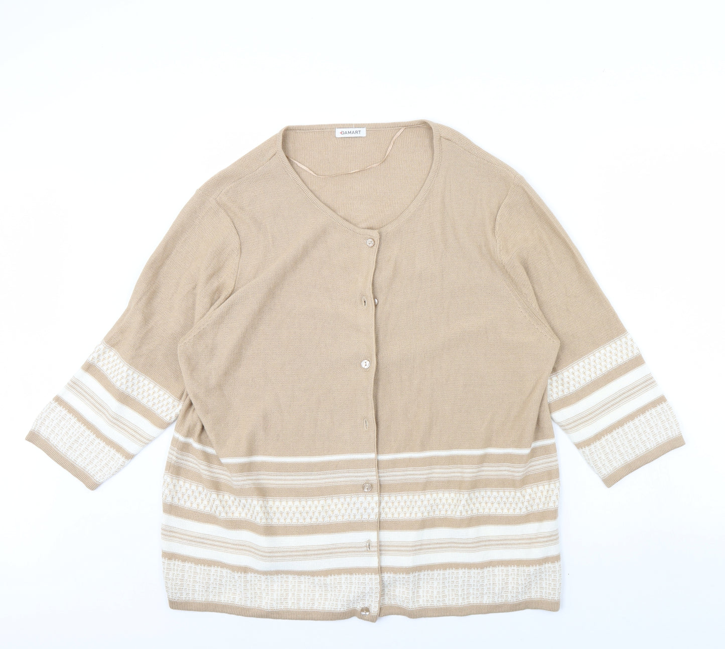 Damart Womens Beige   Cardigan Jumper Size 22