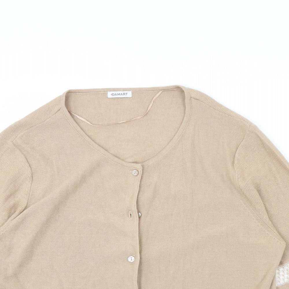 Damart Womens Beige   Cardigan Jumper Size 22