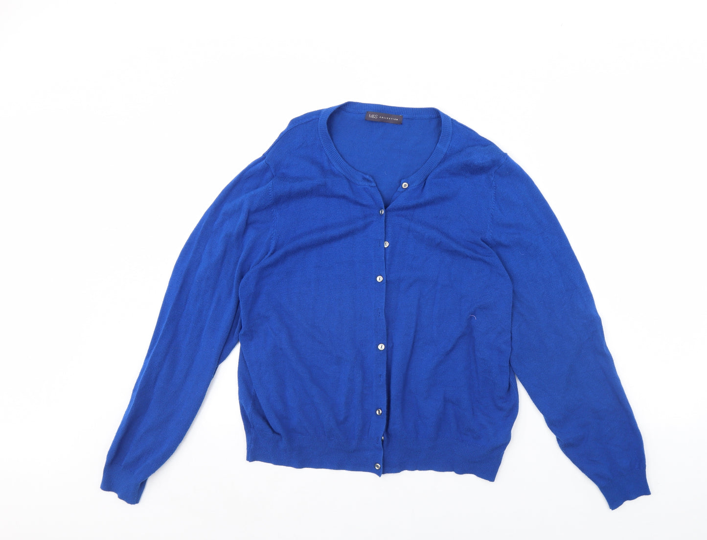 m&s Womens Blue   Cardigan Jumper Size 20