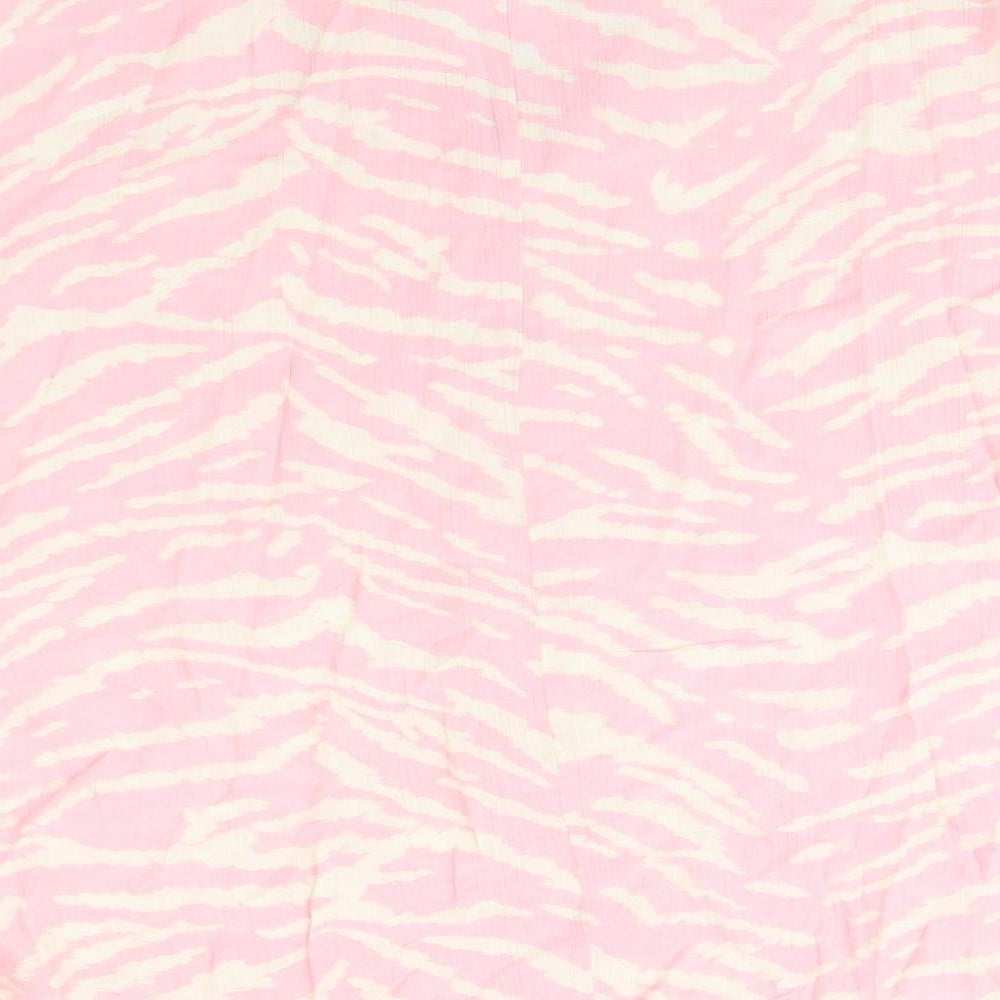 F&F Womens Pink Animal Print  Basic Blouse Size 18