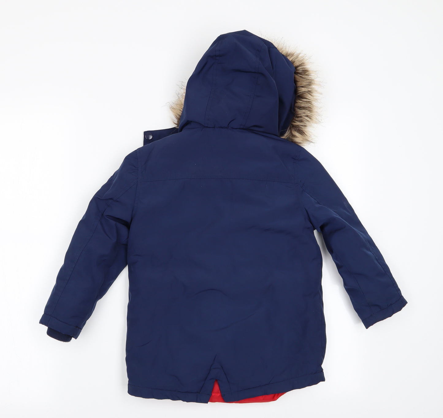 Primark Boys Blue   Anorak Coat Size 4-5 Years  - Bodywarmer zipped inside (Red)