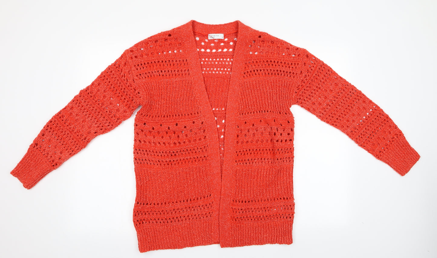 Papay Womens Orange   Cardigan Jumper Size M