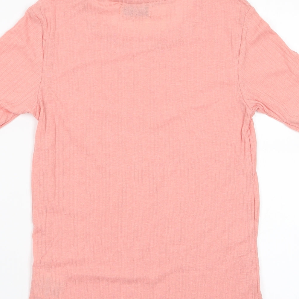 Brave Soul Womens Pink   Basic T-Shirt Size XS