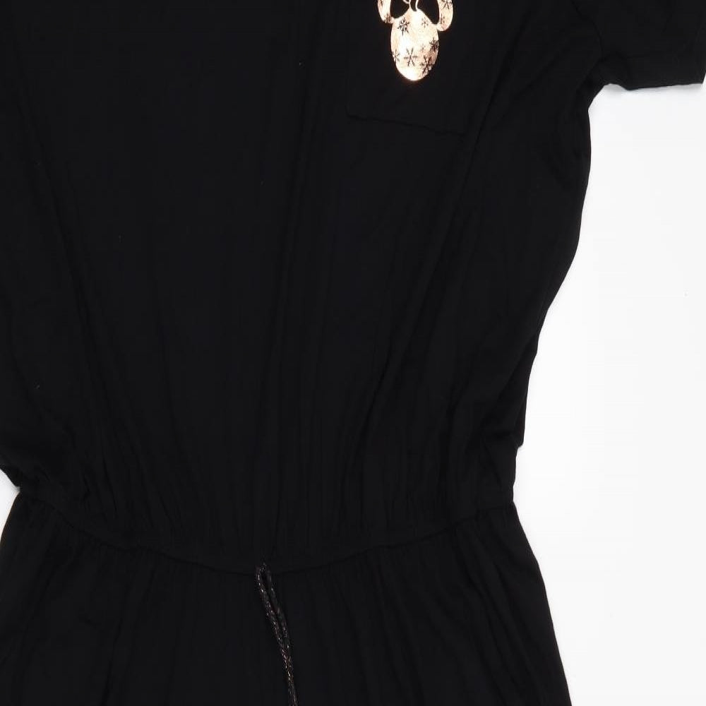 George Womens Black Animal Print   One Piece Size XL  - Minie Mouse Christmas Ball