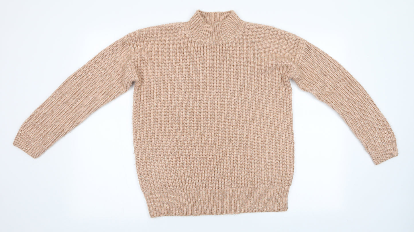 Papaya Womens Pink   Pullover Jumper Size M  - Glitter effect