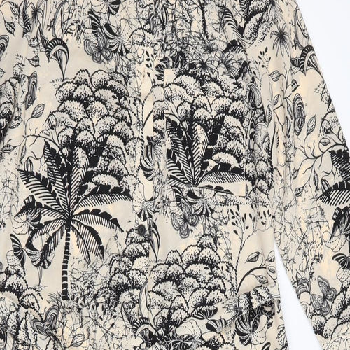 Primark Womens Beige Floral  Shirt Dress  Size 12