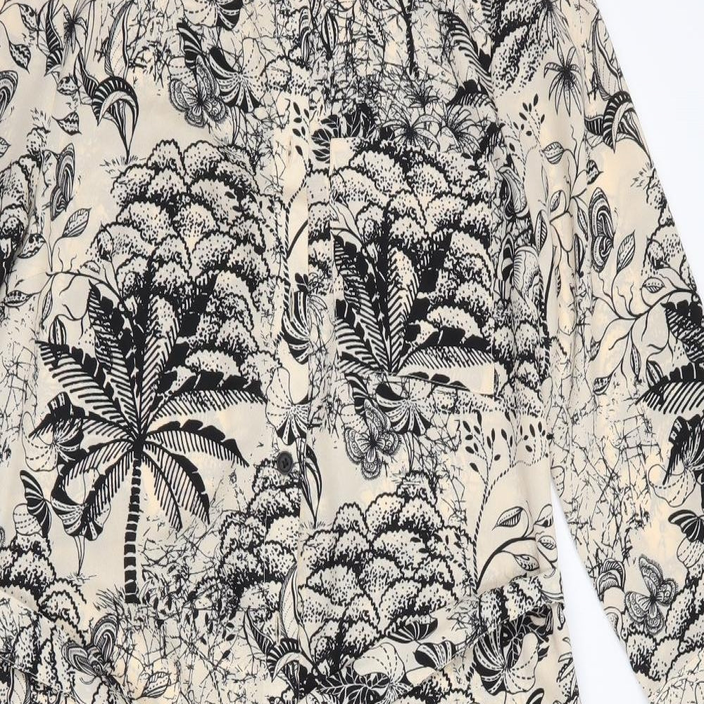 Primark Womens Beige Floral  Shirt Dress  Size 12