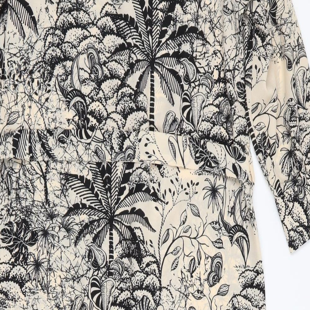 Primark Womens Beige Floral  Shirt Dress  Size 12