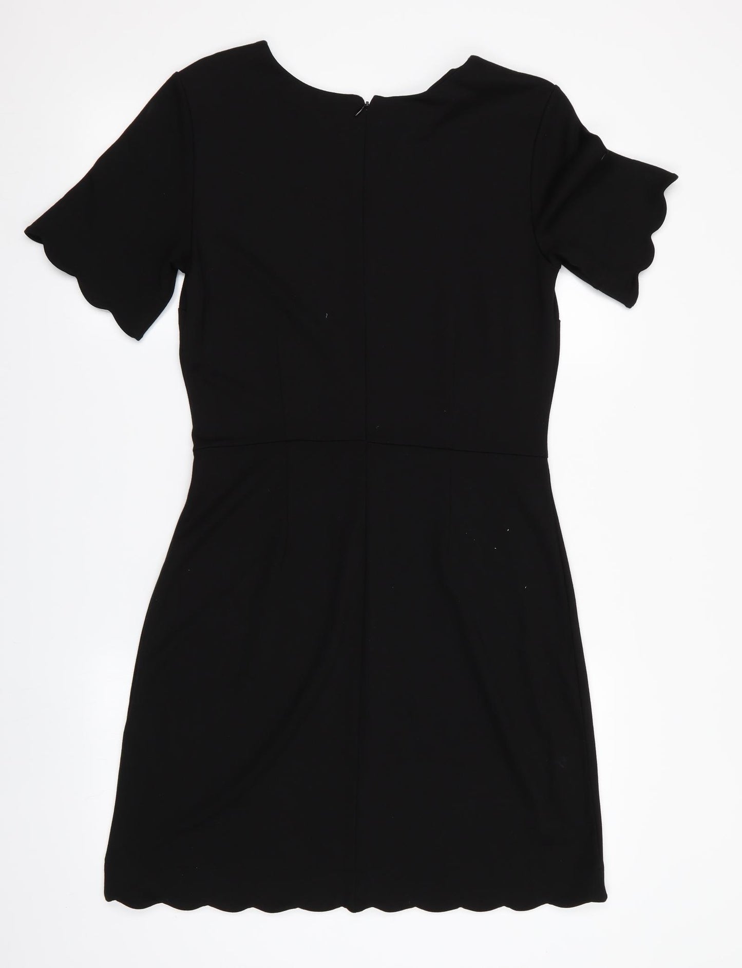 Warehouse Womens Black   A-Line  Size 12  - Back Zip