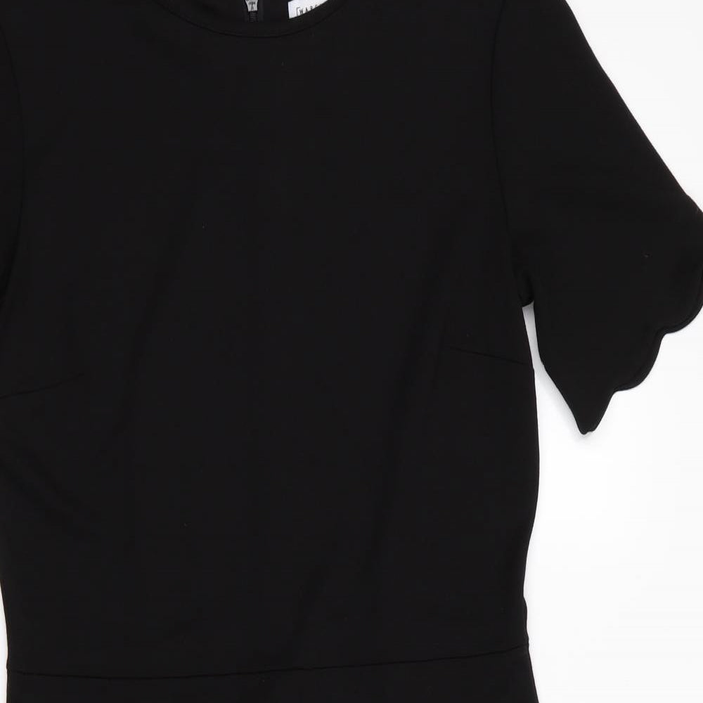 Warehouse Womens Black   A-Line  Size 12  - Back Zip