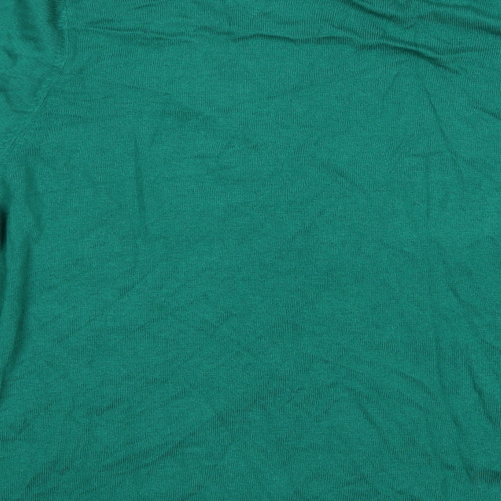 Per Una Womens Green   Cardigan Jumper Size 22  - Fabric Overlaid Front