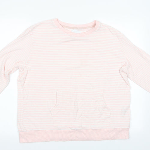 Matalan Womens Pink Striped   Pyjama Top Size 16
