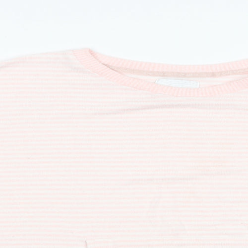 Matalan Womens Pink Striped   Pyjama Top Size 16
