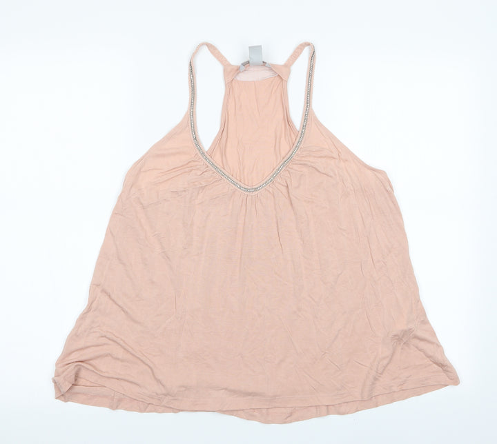 H&M Womens Pink Camisole T-Shirt Size 8