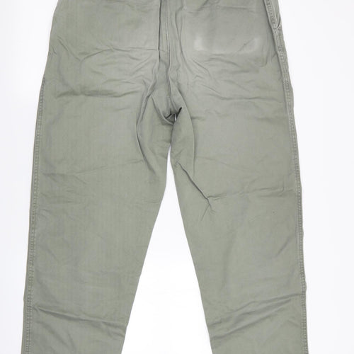 Hawkshead Mens Green   Chino Trousers Size 34 in L30 in