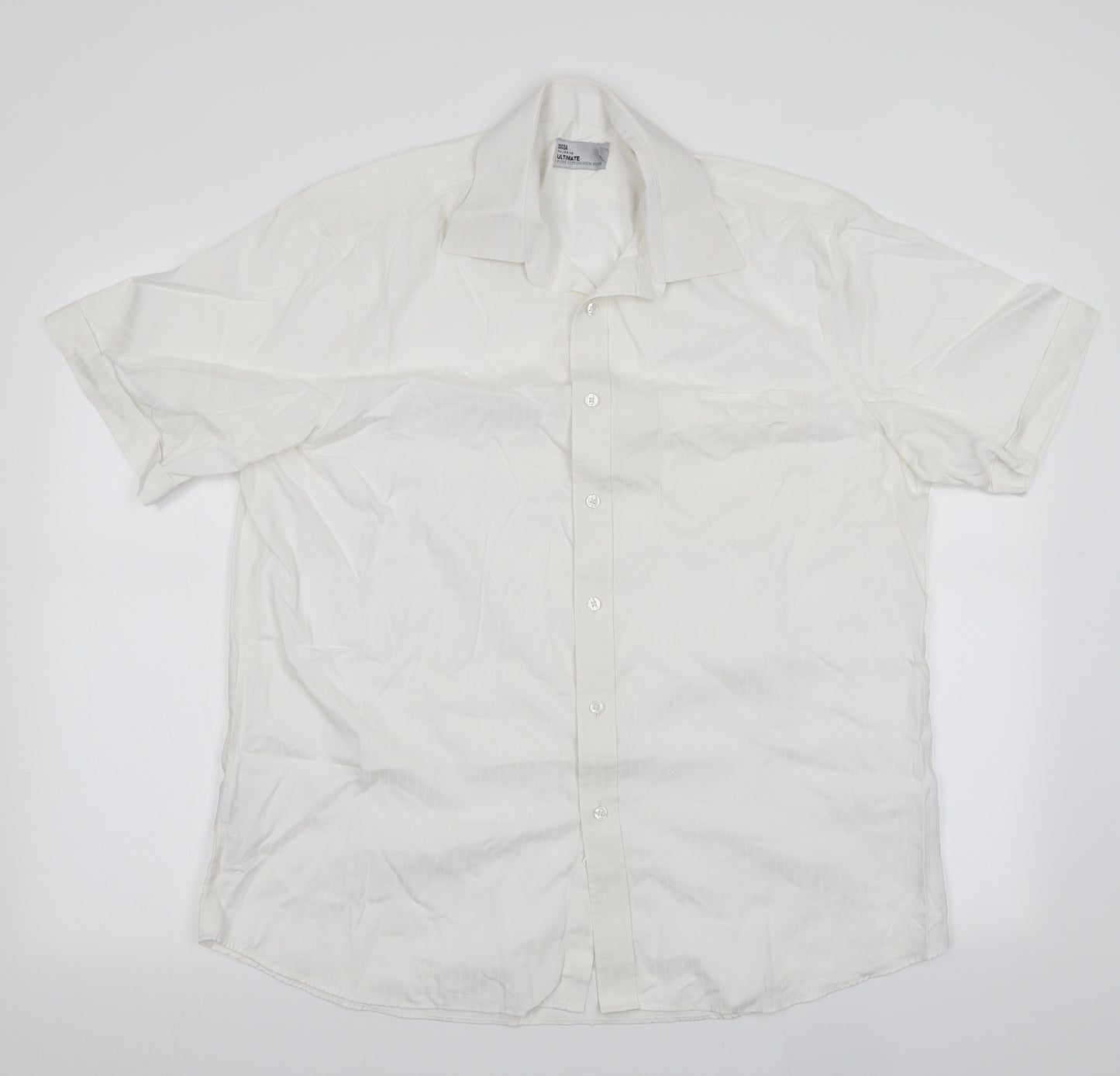 Marks and Spencer Mens White Striped   Dress Shirt Size 16.5