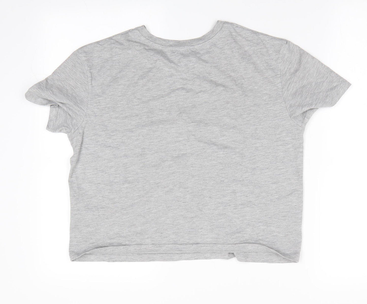 New Look Womens Grey Floral  Basic T-Shirt Size 8  - Oopsie Daisy