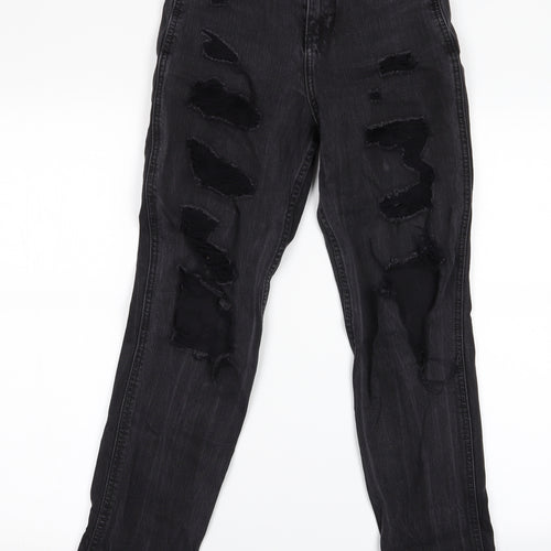 Hollister Girls Black   Straight Jeans  - Distressed Jeans