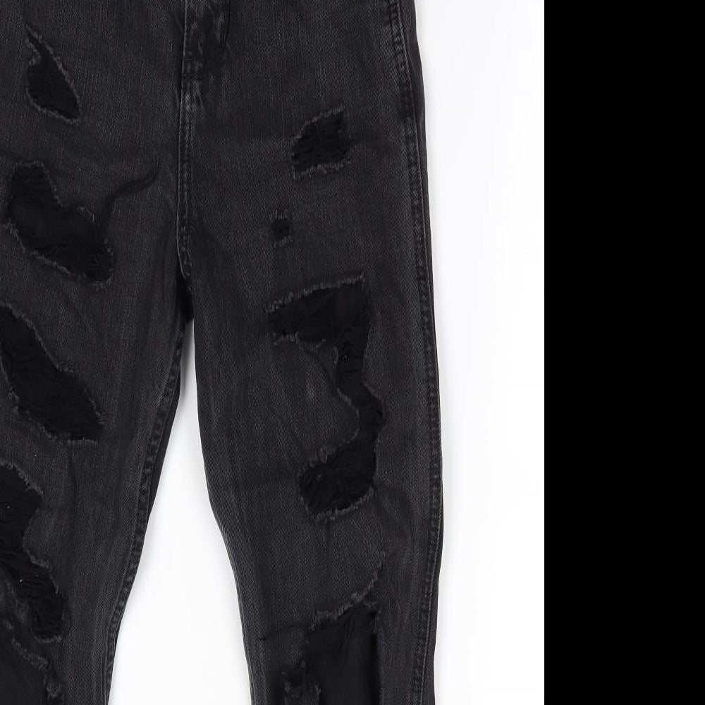 Hollister Girls Black   Straight Jeans  - Distressed Jeans