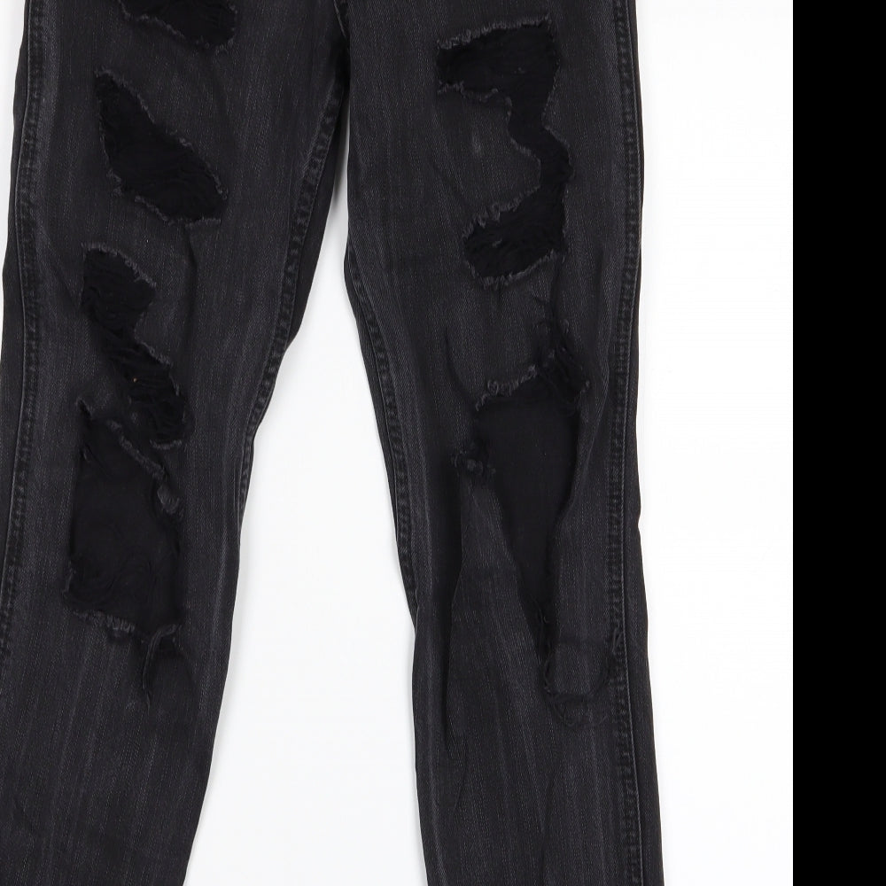 Hollister Girls Black   Straight Jeans  - Distressed Jeans