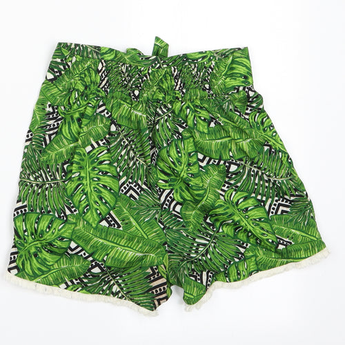 Kylie Girls Green Floral  Hot Pants Shorts Size 12 Years