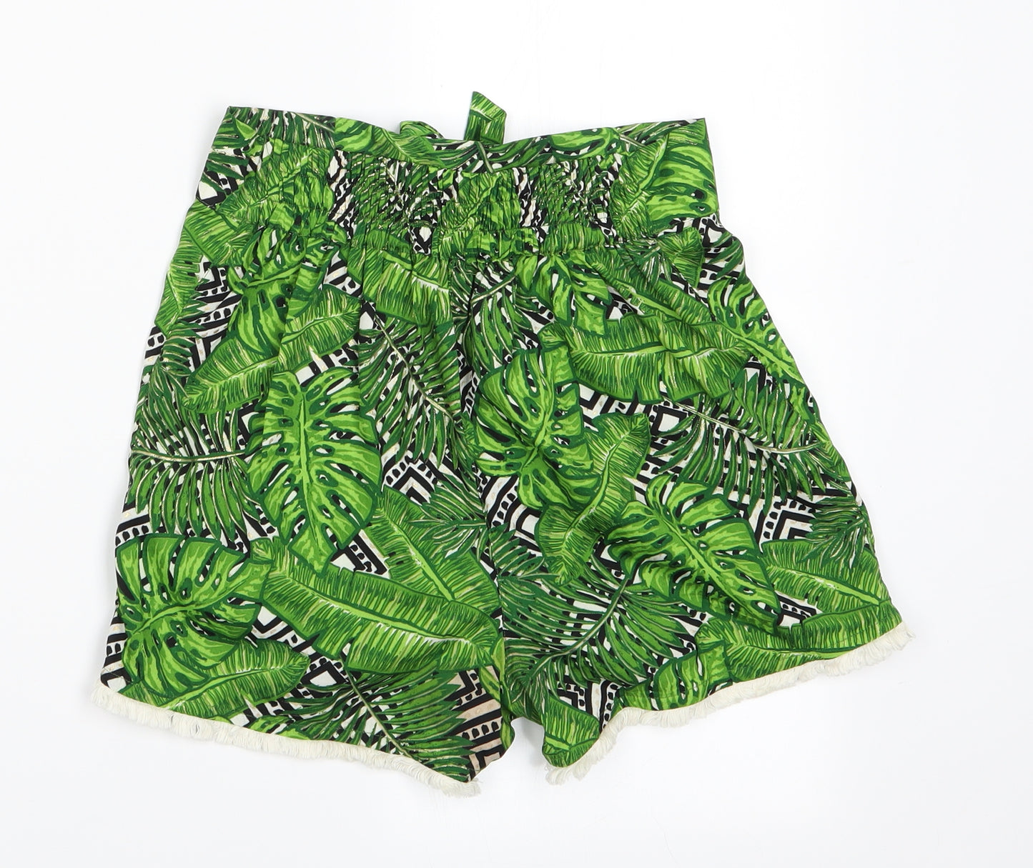 Kylie Girls Green Floral  Hot Pants Shorts Size 12 Years