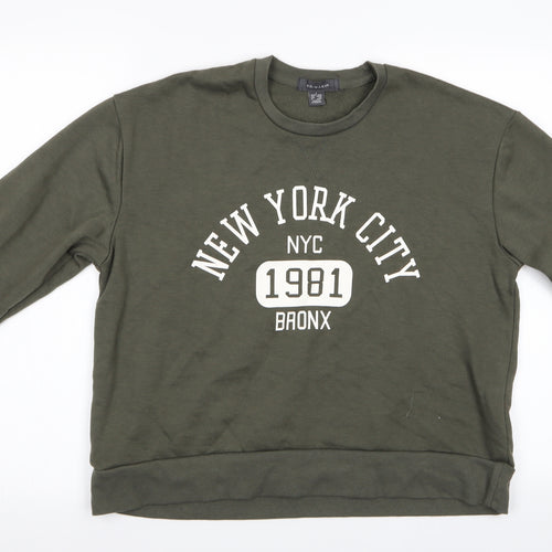 Primark Womens Green   Pullover Sweatshirt Size 10  - Ney York City Bronx