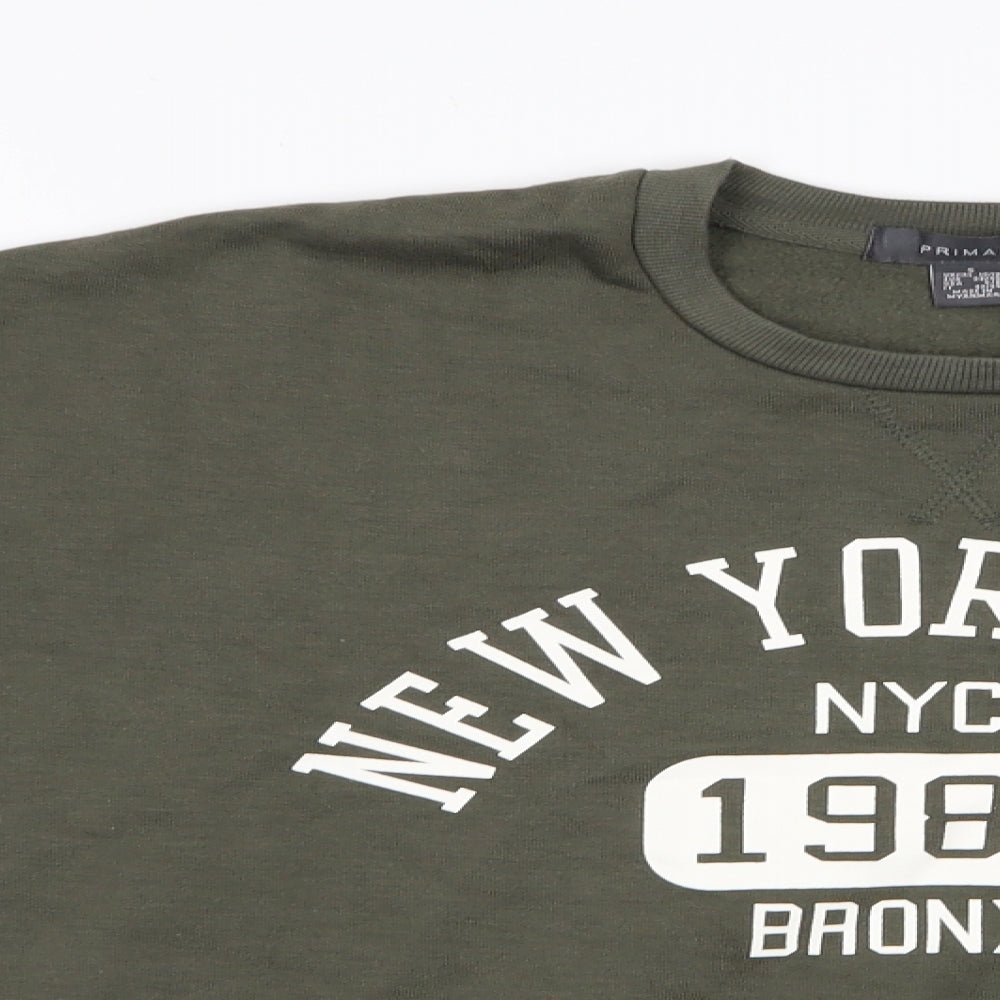 Primark Womens Green   Pullover Sweatshirt Size 10  - Ney York City Bronx