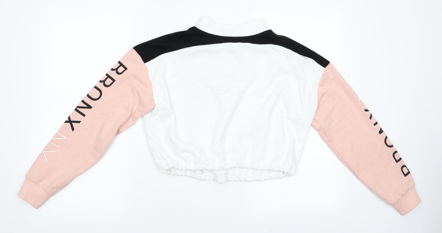 New Look Girls White   Pullover Sweatshirt Size 12-13 Years  - Cropped - New York Est 1998