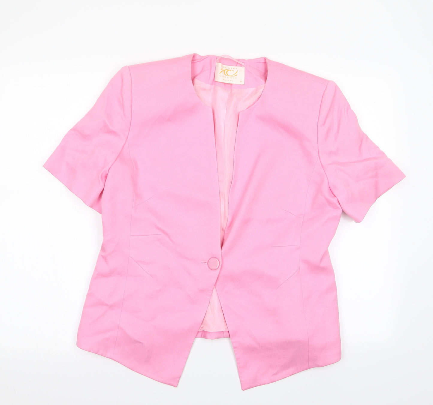 Country Casuals Womens Pink   Jacket  Size 14  - Short Sleeve