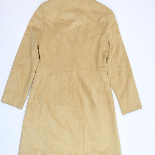 Marks and Spencer Womens Brown   Overcoat Coat Size 10  - Suede Effect