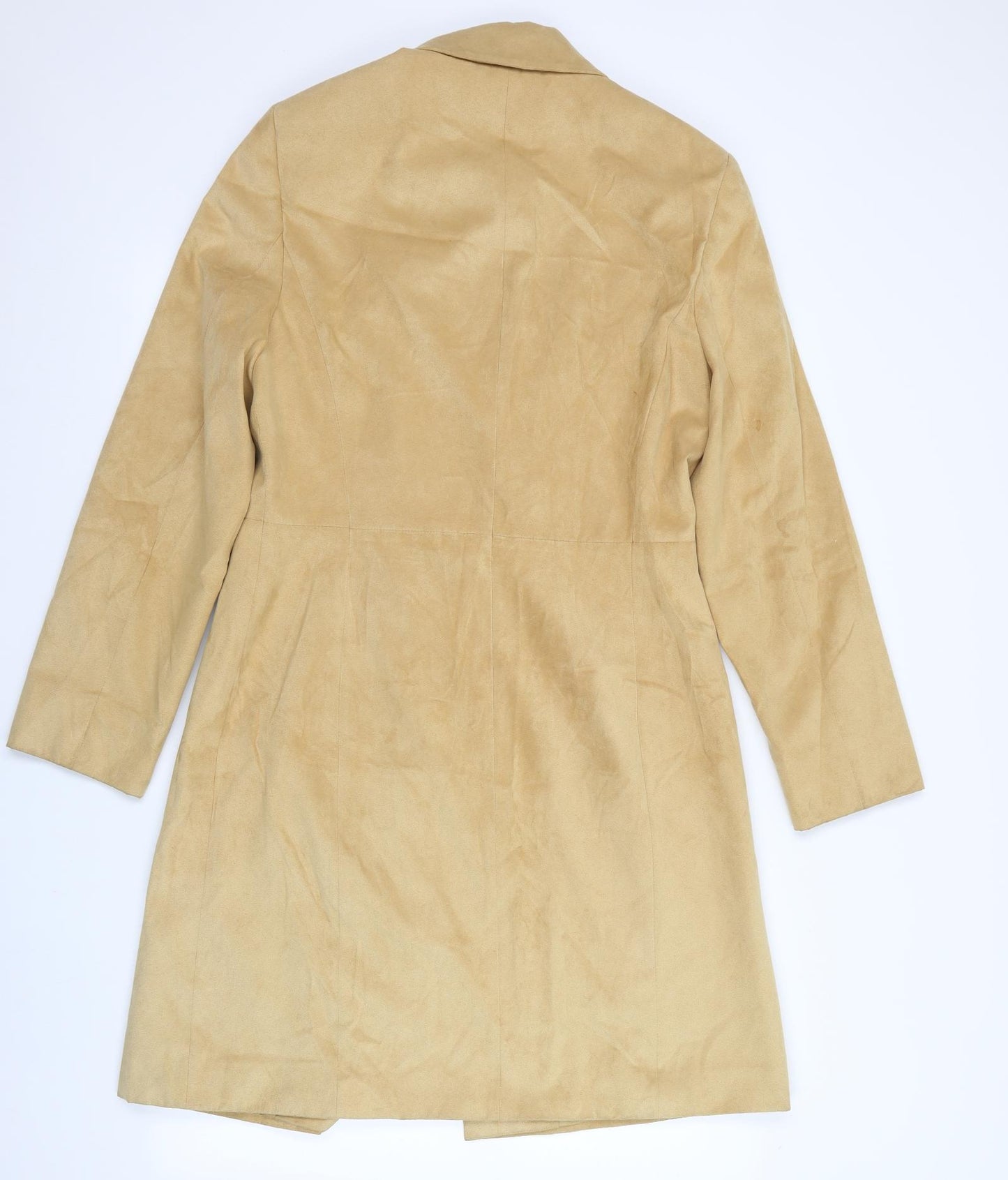 Marks and Spencer Womens Brown   Overcoat Coat Size 10  - Suede Effect
