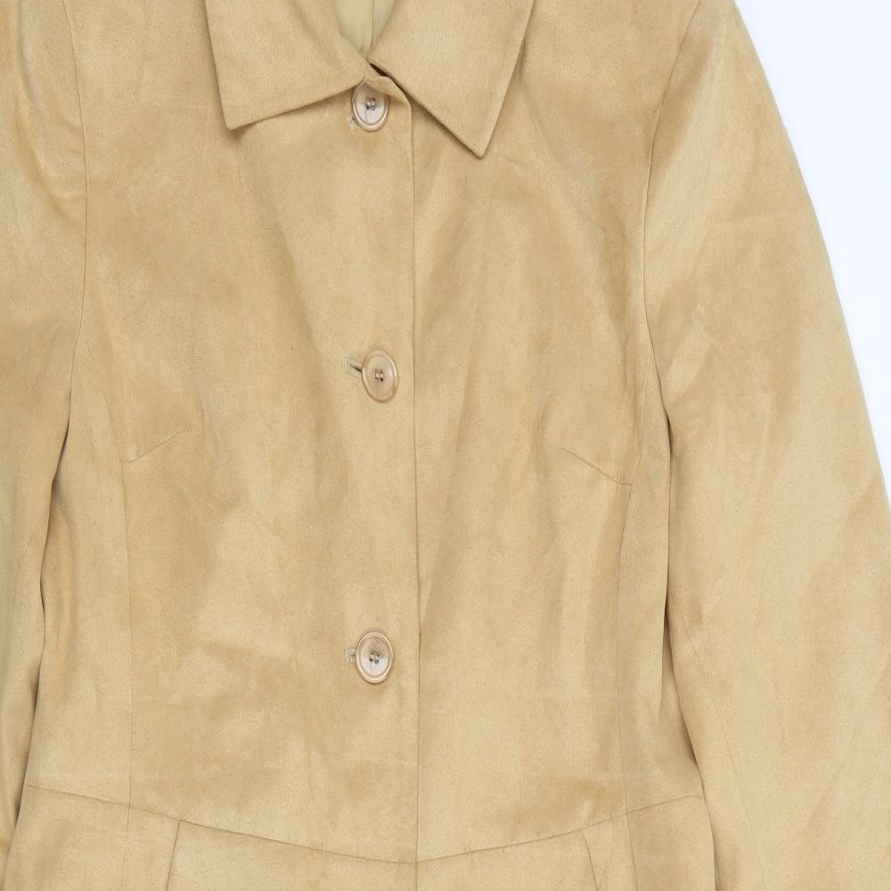 Marks and Spencer Womens Brown   Overcoat Coat Size 10  - Suede Effect