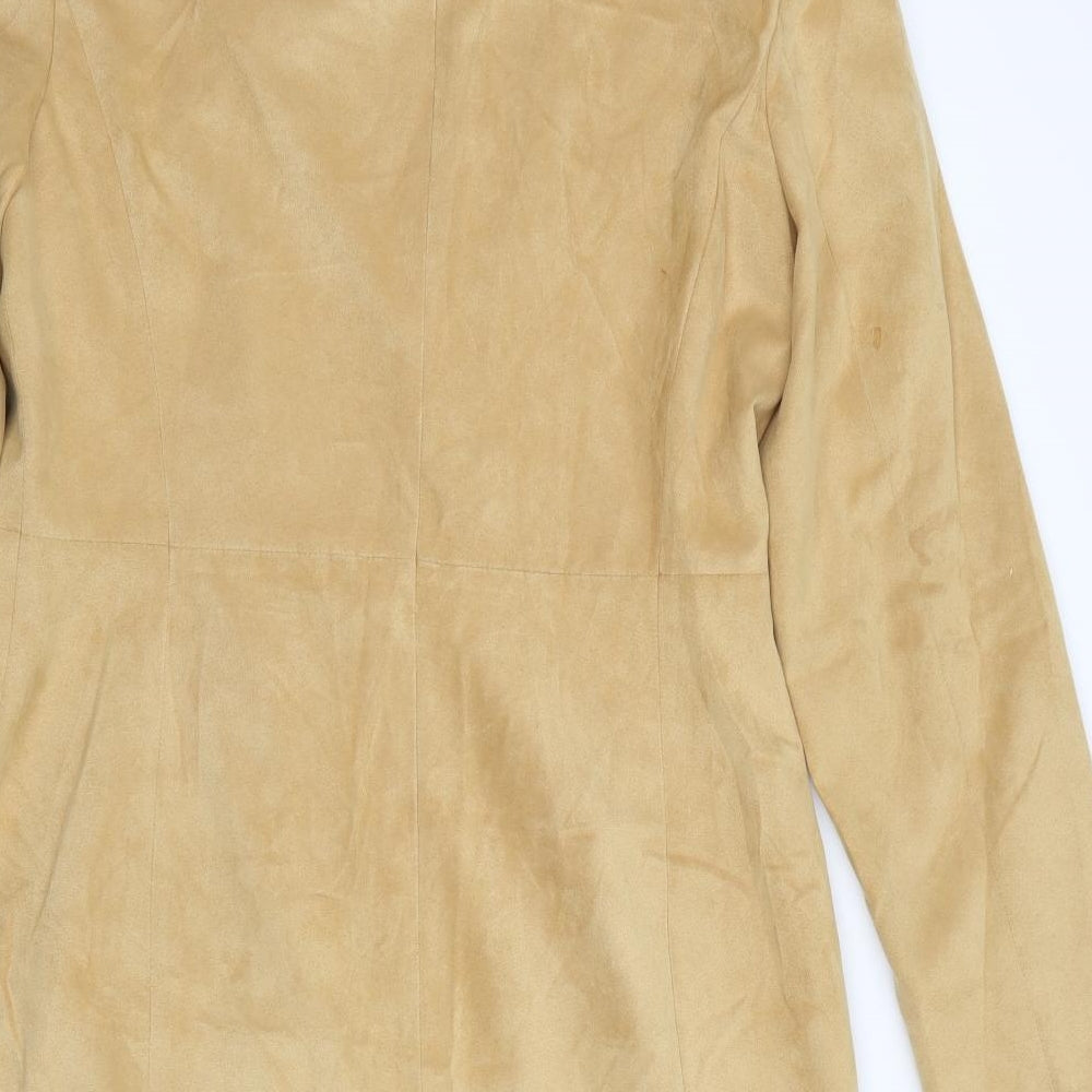 Marks and Spencer Womens Brown   Overcoat Coat Size 10  - Suede Effect