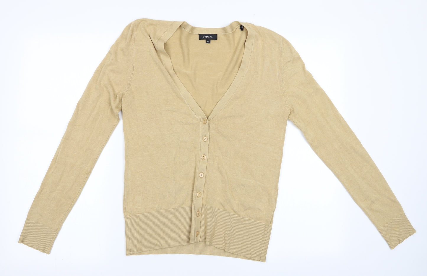 Papaya Womens Beige   Cardigan Jumper Size 10