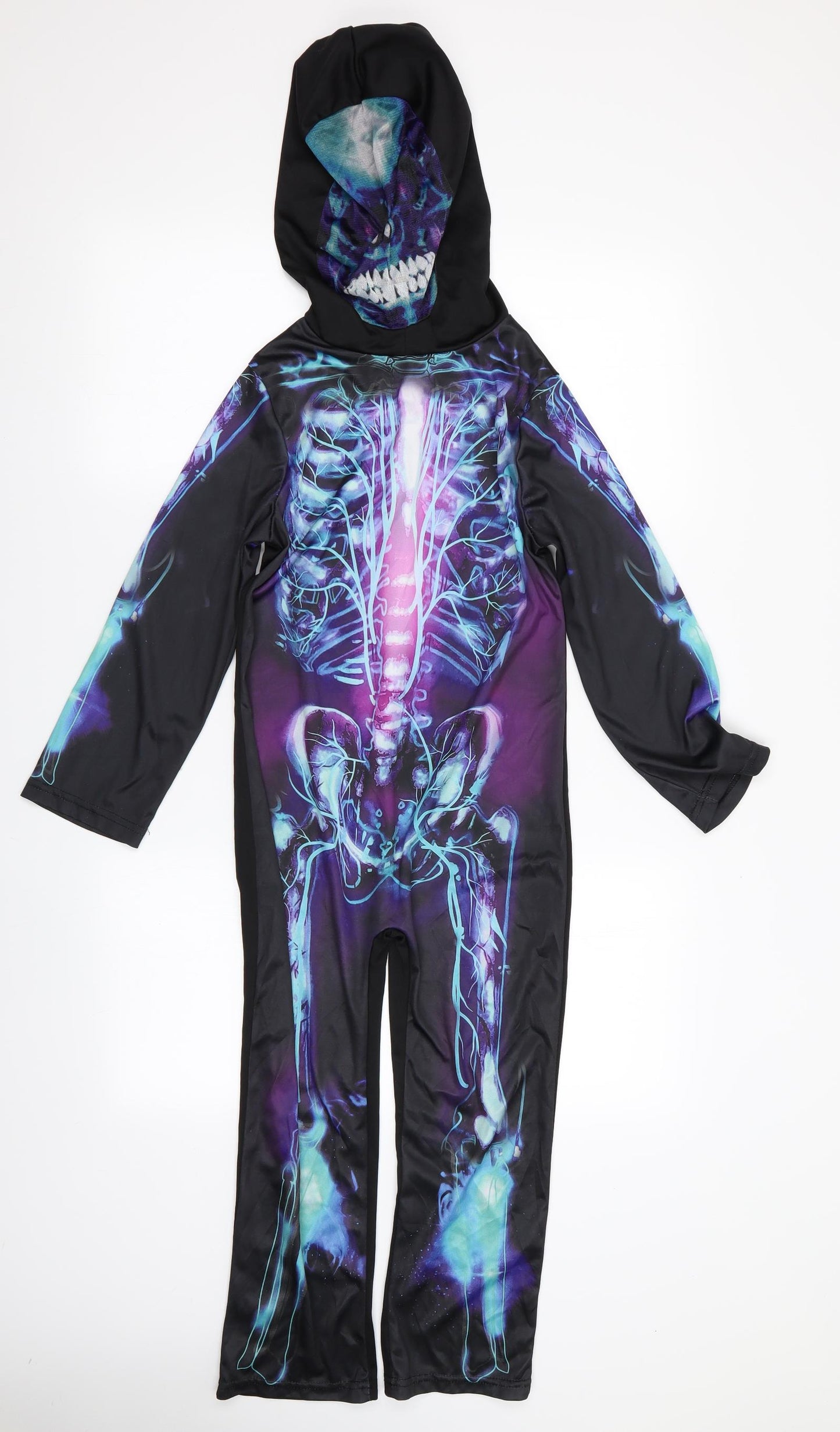 Hallow Scream Boys Black    One Piece Size 7-8 Years  - halloween costume - skeleton