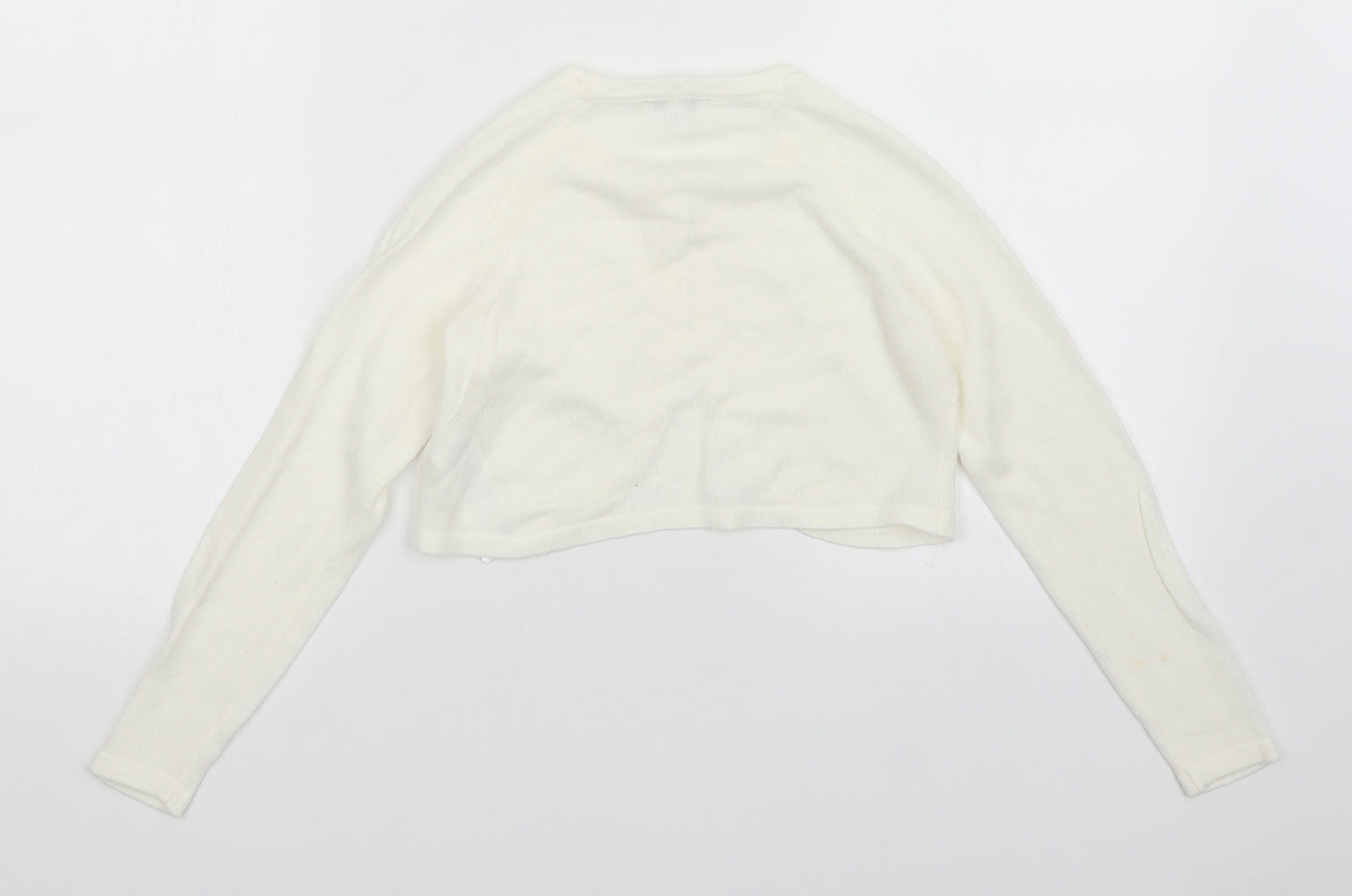 John Rocha Girls White   Cardigan Jumper Size 8-9 Years