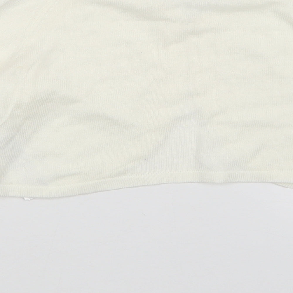 John Rocha Girls White   Cardigan Jumper Size 8-9 Years