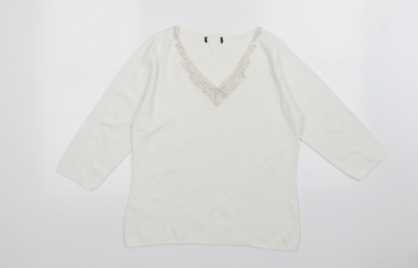 Sky Womens White   Pullover Jumper Size S