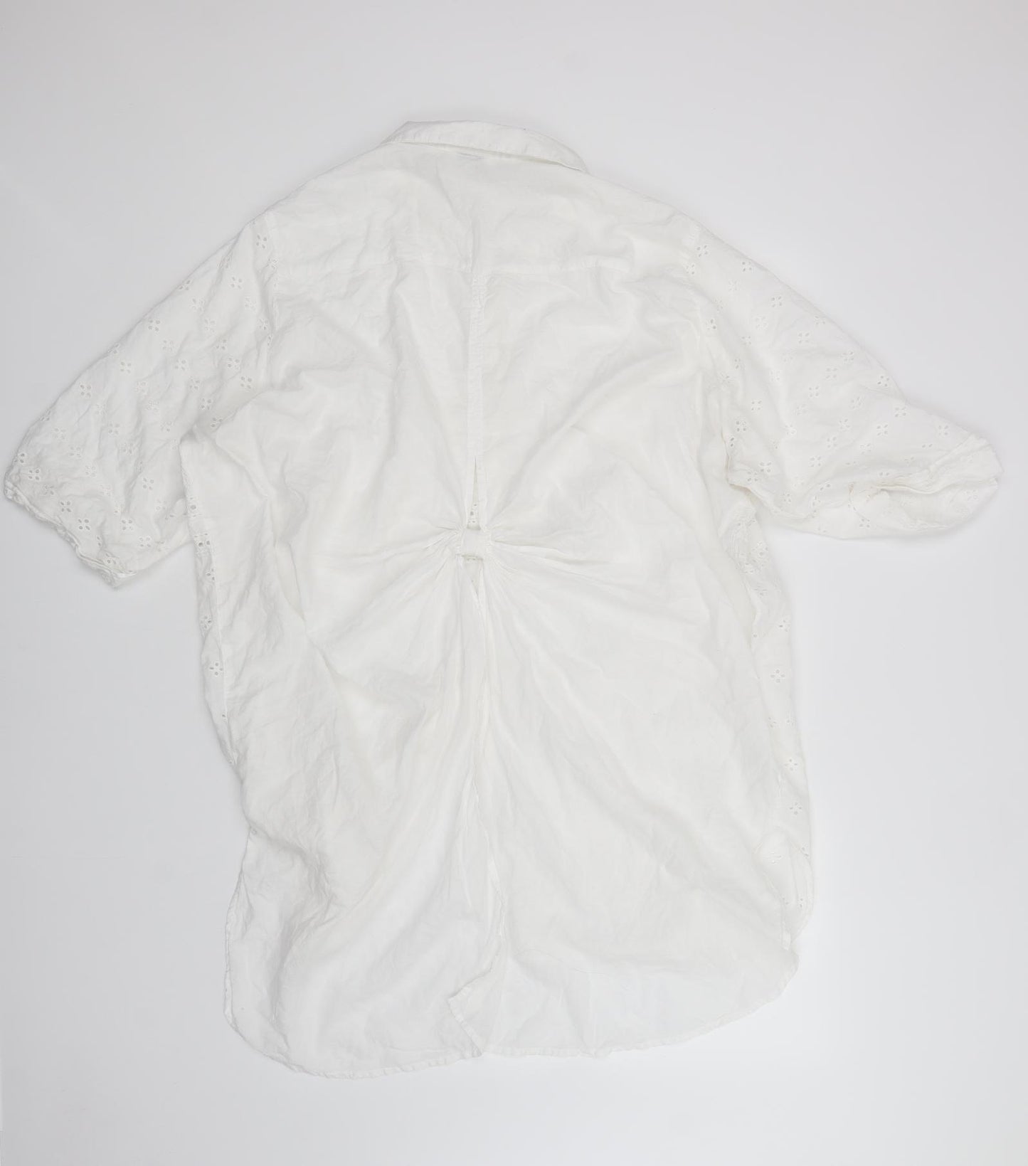 River Island Womens White Floral  Basic Button-Up Size 26