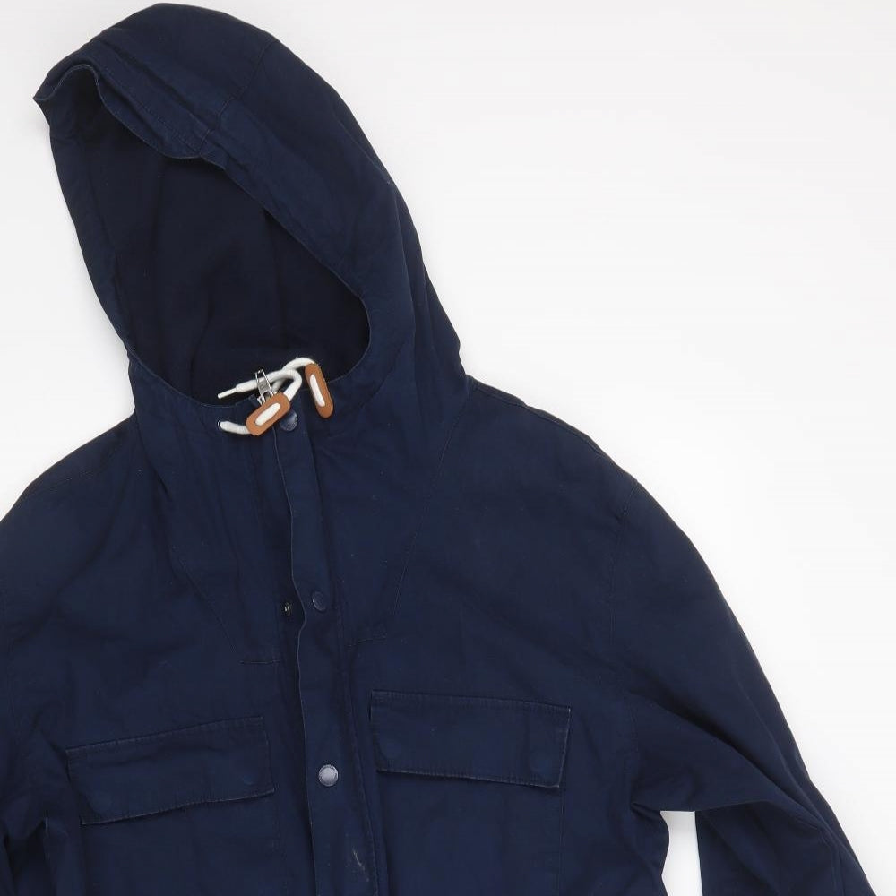 French Connection Mens Blue   Overcoat Coat Size L