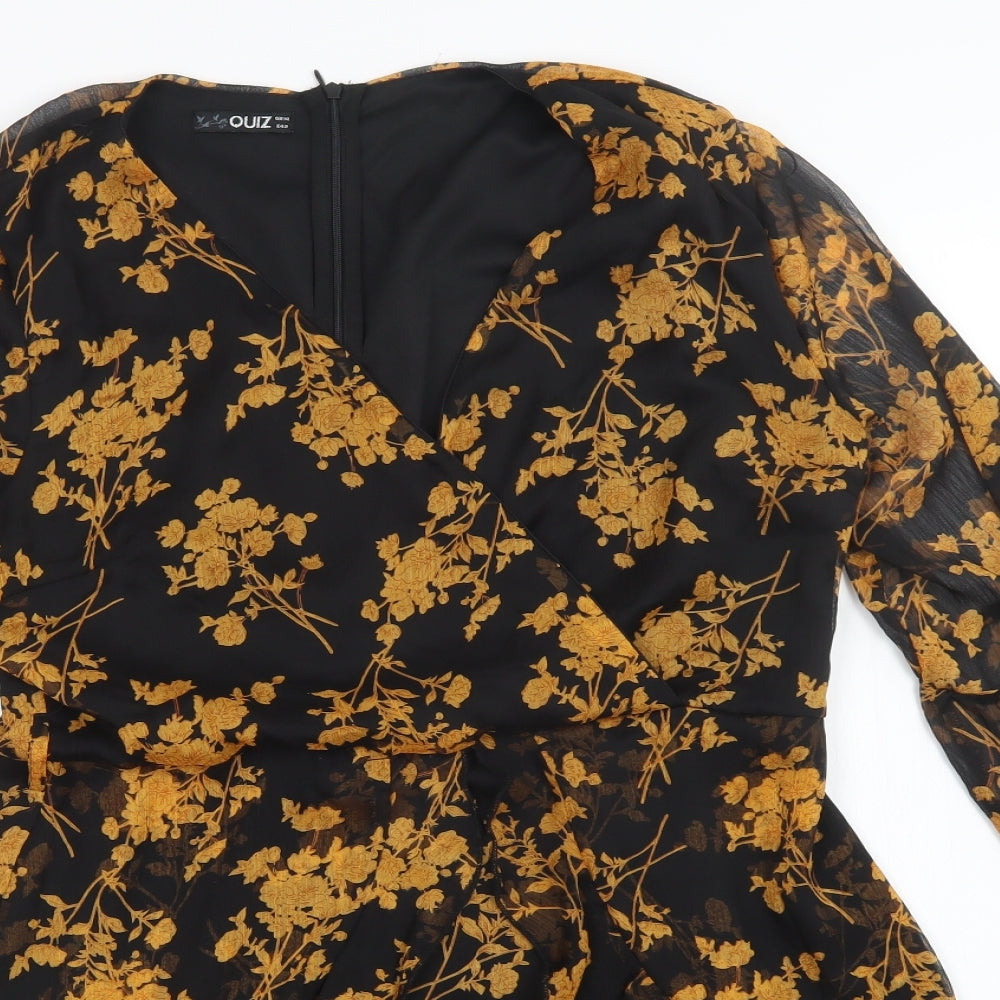Quiz Womens Multicoloured Floral  A-Line  Size 14