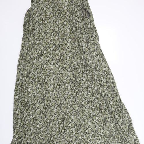 essence Womens Green Floral  A-Line  Size 26