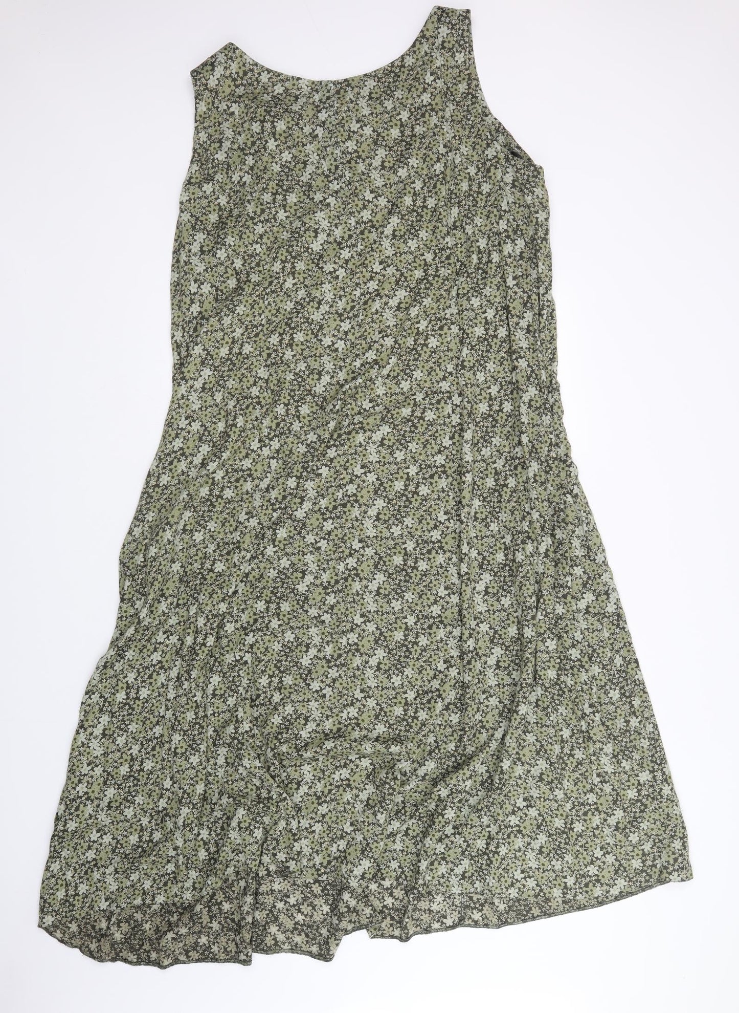 essence Womens Green Floral  A-Line  Size 26