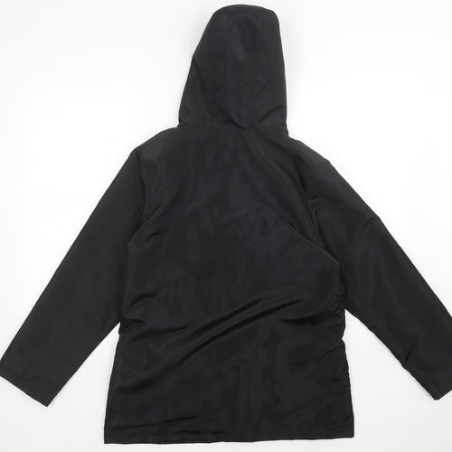 Preworn Womens Black   Windbreaker Coat Size XL