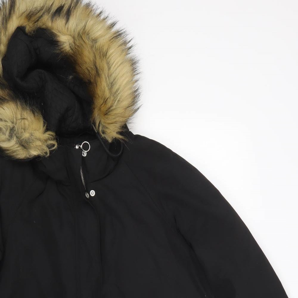 George Womens Black   Rain Coat Coat Size 14